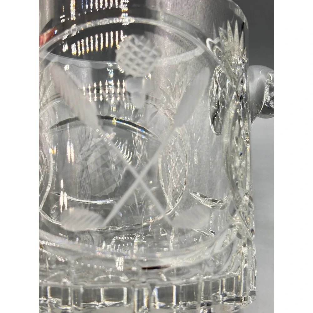 Crystal Golf Hospitality Pineapple Ice Bucket with Handles‎ Lead Glass